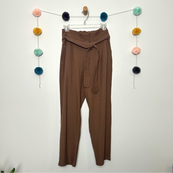 Athleta Skyline Plaid Brown High Waisted Pants - Picture 1 of 7